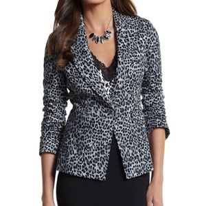 White House Black Market Leopard-Print Jacket